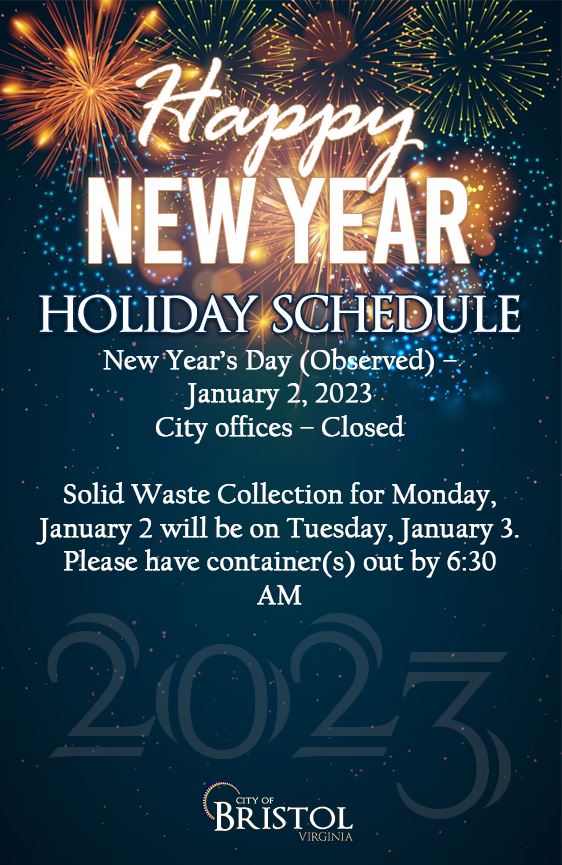 New Years Holiday Schedule