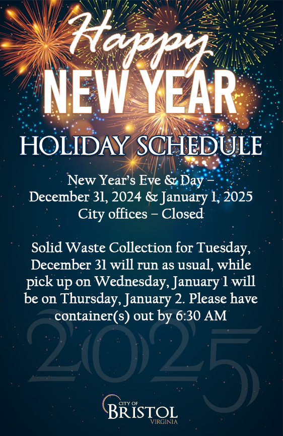 New Year's 25 Holiday Schedule